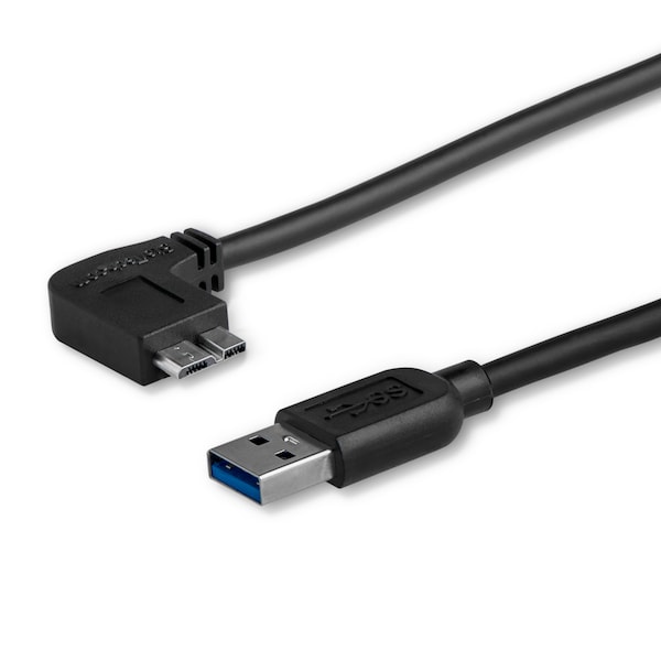 Startech.Com Slim Micro USB 3.0 Cable M/M - Left-Angle Micro-USB - 20in USB3AU50CMLS